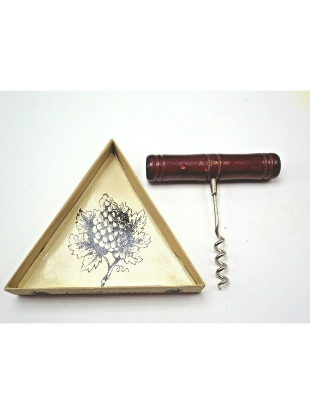 Wine bottle Opener Wood Tee Handle Corkscrew boxed